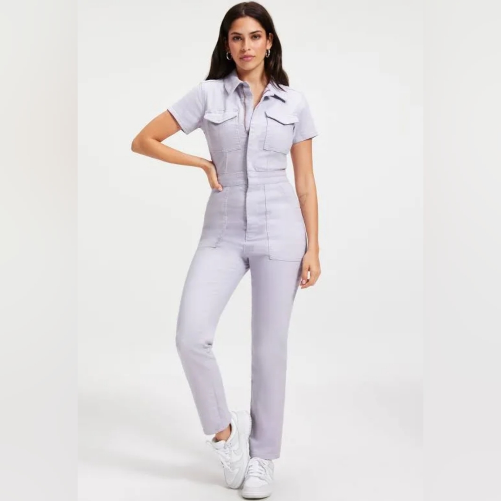 Good american fit for success jumpsuit lilac mist size medium